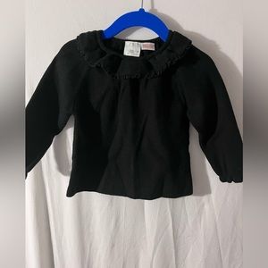 Zara kids ruffle front baby sweater
